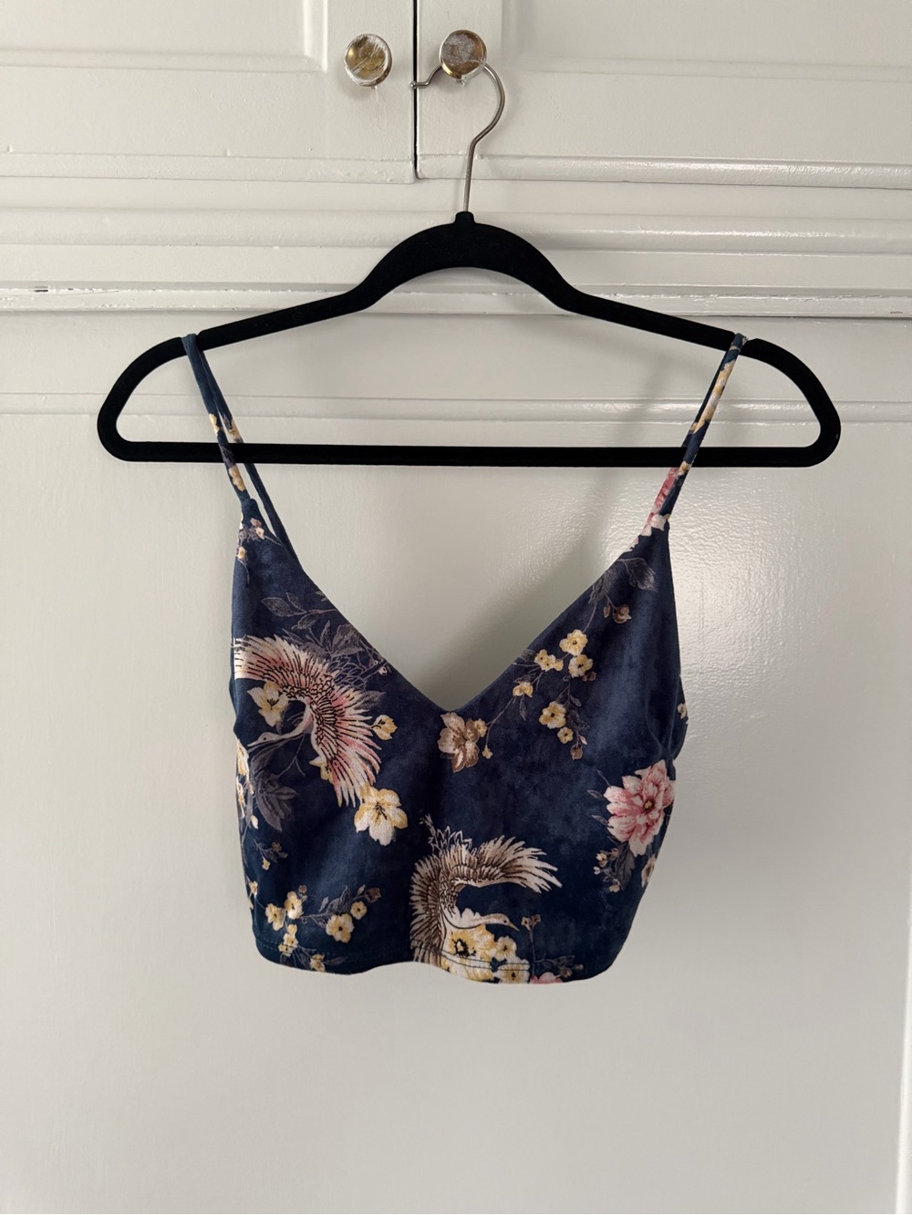 Forever 21 Navy Floral Crane Cami Top